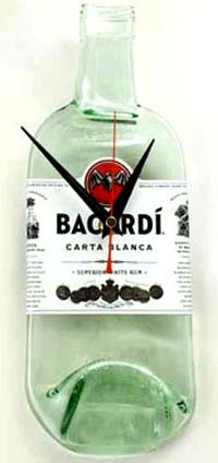 Bacardi bottle clock