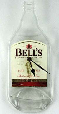 Bells Whisky bottle clock