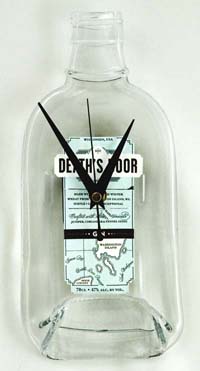 Deaths door gin bottle clock