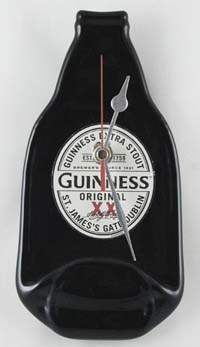 Guinness bottle clocks