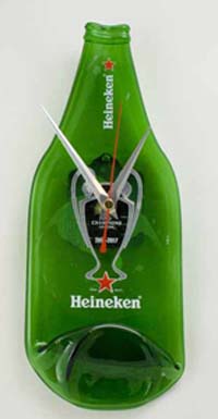 Heineken bottle clock