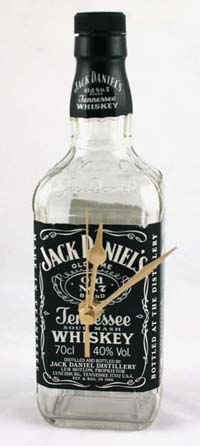 Jack Daniels bottle mantle clock