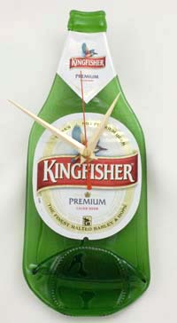 Kingfisher bottle clock