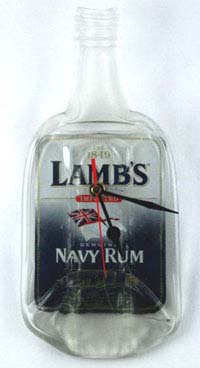 Lambs Rum bottle clock
