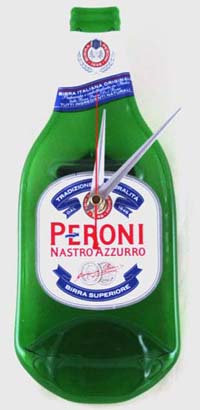 Peroni bottle clocks