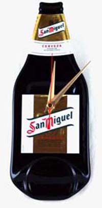 San Miguel bottle clocks