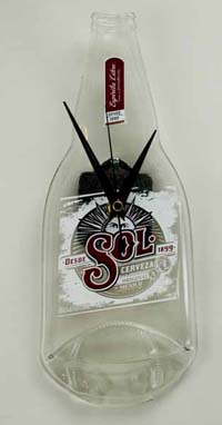 Sol beer bottle clocks