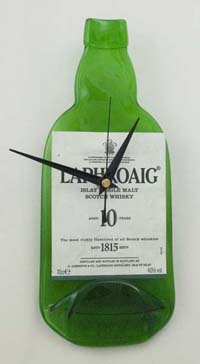 laphroaig whisky bottle clock