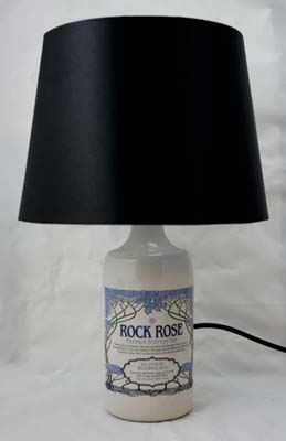 RECYCLED ROCK ROSE BOTTLE TABLE LAMP